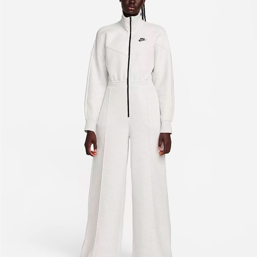 Nike White Wide-Leg Jumpsuit
